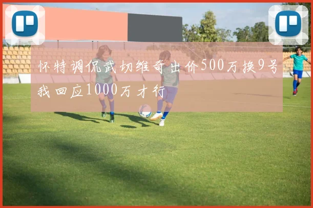 怀特调侃武切维奇出价500万换9号我回应1000万才行